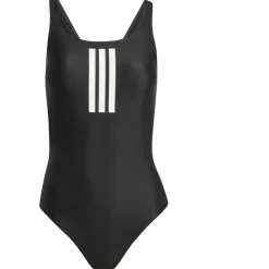 adidas Bademode-- Women's 3 Stripes Mid Suit - Badeanzug Black / White