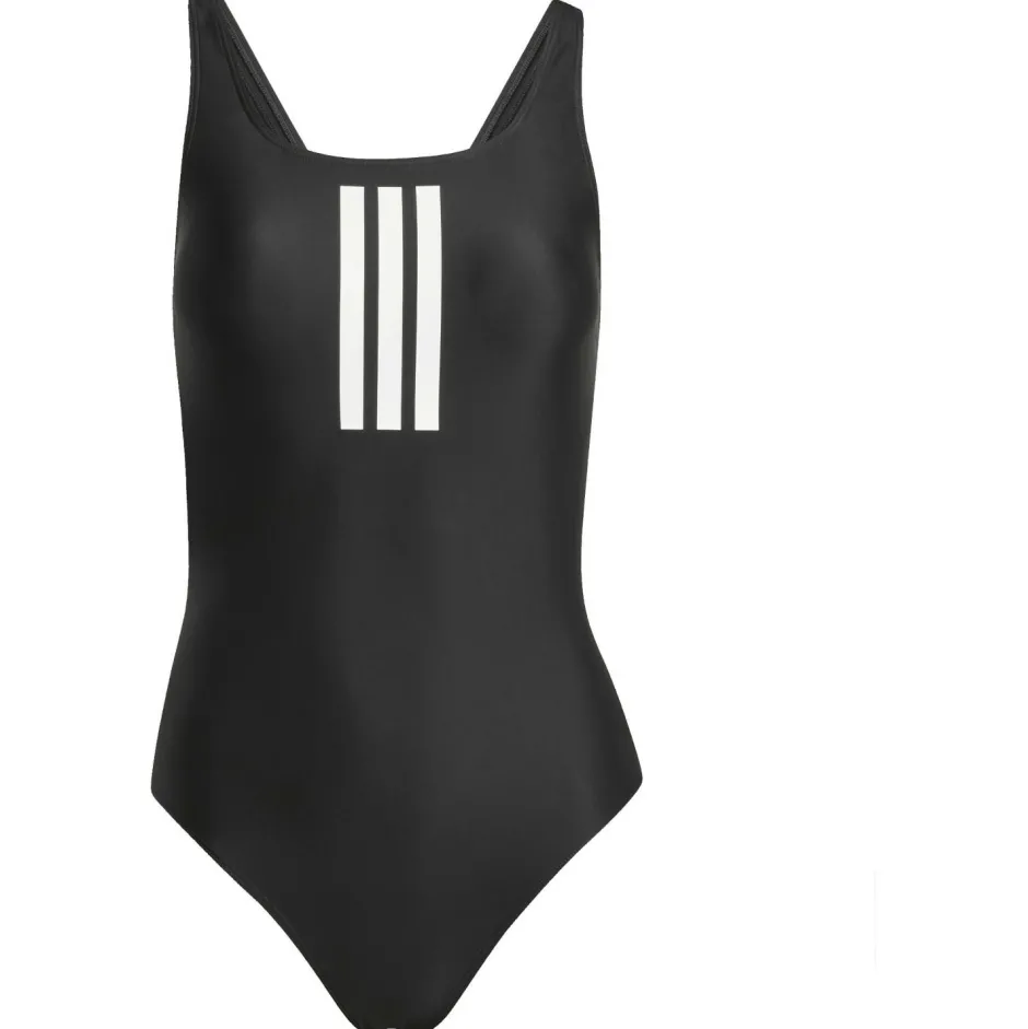 adidas Bademode-- Women's 3 Stripes Mid Suit - Badeanzug Black / White