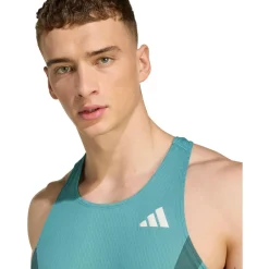 adidas Laufbekleidung|Shirts, Hemden & Longsleeves-- Adizero Archive Running Singlet - Laufshirt Powder Teal