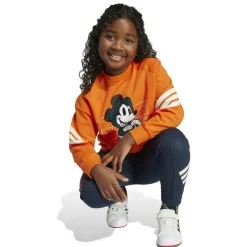 adidas - Kid's Disney Mickey Mouse Sweatshirt - Pullover Semi Impact Orange / Off White Best