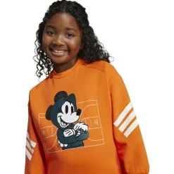 adidas - Kid's Disney Mickey Mouse Sweatshirt - Pullover Semi Impact Orange / Off White Best