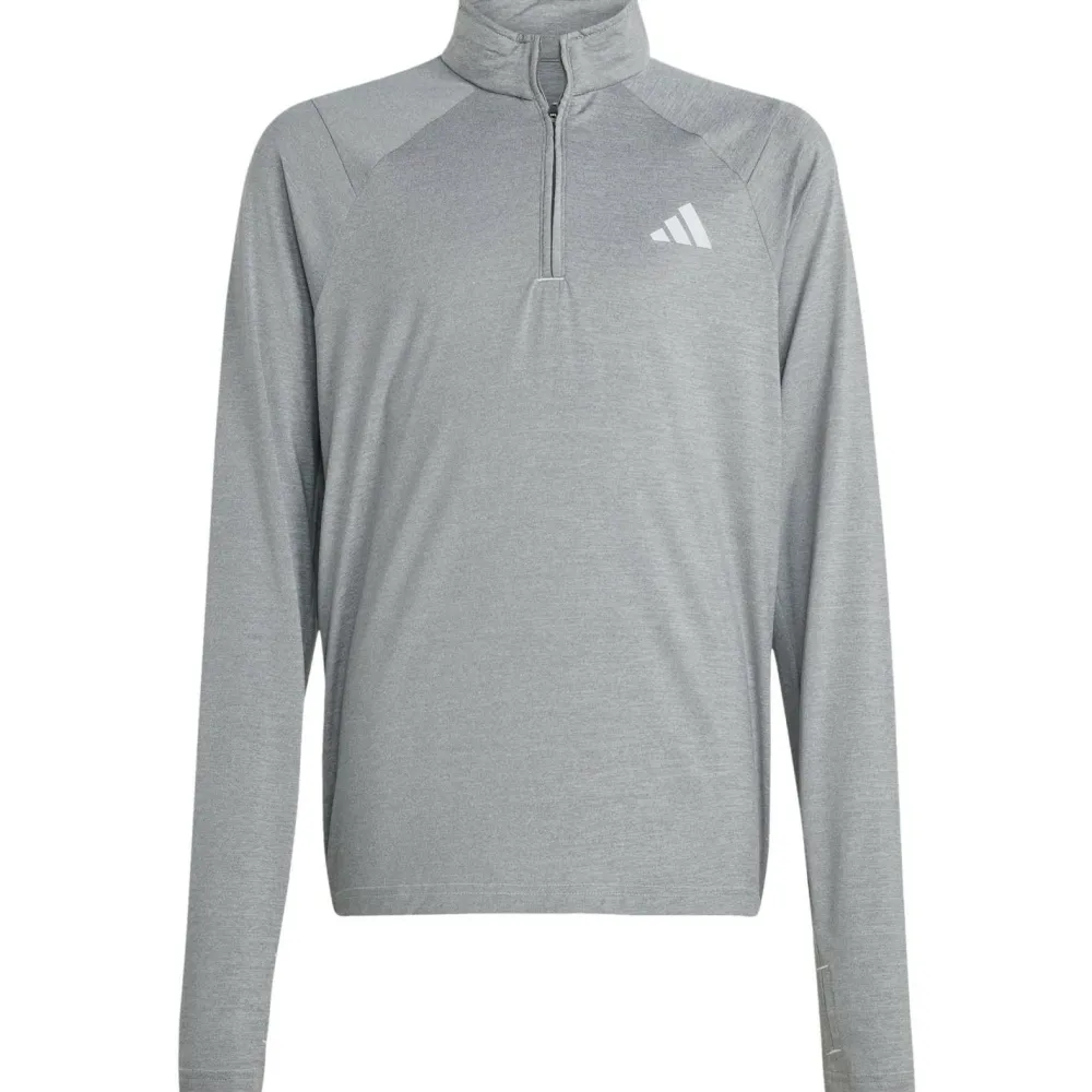 adidas - Kid's Goto PZ 1/4 Zip Longsleeve Tee - Longsleeve Grey Three / Grey One / Reflective Silver Online