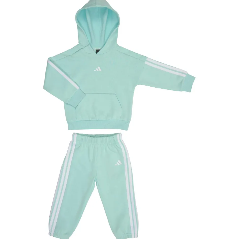 adidas Fitnessbekleidung|Pullover & Hoodies-- Kid's 3-Stripes Fleece Hoody Jogger - Sweat- & Trainingsjacke Halo Mint / White