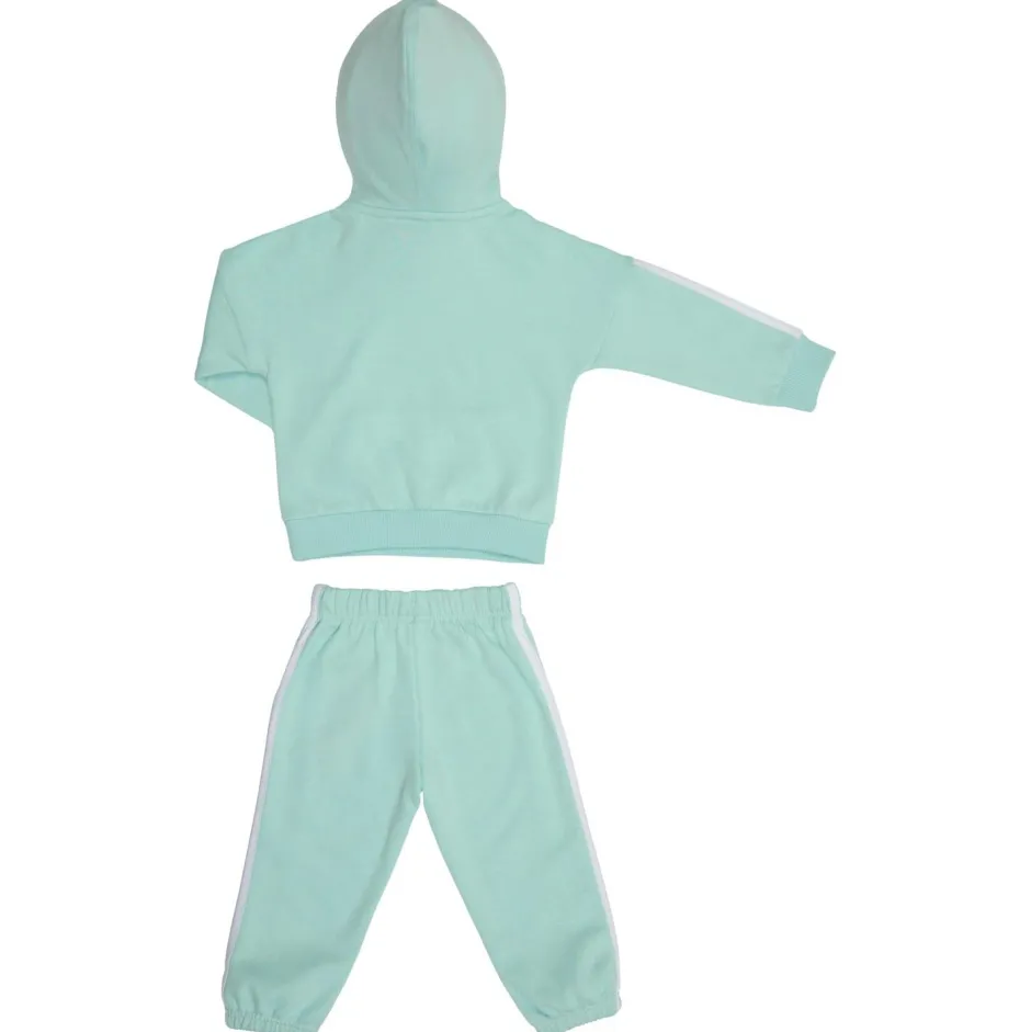 adidas Fitnessbekleidung|Pullover & Hoodies-- Kid's 3-Stripes Fleece Hoody Jogger - Sweat- & Trainingsjacke Halo Mint / White