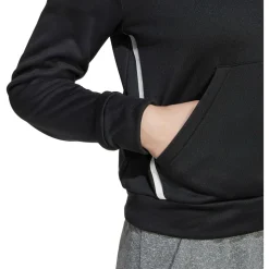 adidas - Kid's Train Essentials Game & Go Full Zip Crew - Pullover Black / White