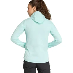adidas Terrex Jacken|Wanderbekleidung-- Women's Terrex Techrock CW+ Wind Hooded - Fleecejacke Semi Flash Aqua