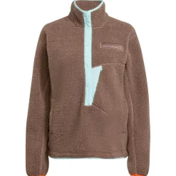 adidas Terrex - Women's Terrex Xploric High Pile Fleece - Fleecepullover Earth Strata / Semi Flash Aqua Outlet
