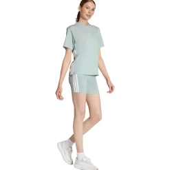 adidas - Women's 3-Stripes SJ Tee - T-Shirt Wonder Sage / White Online
