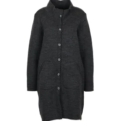 Albmerino - Women's Oversize Mantel Uni - Mantel Anthrazit Melange Sale
