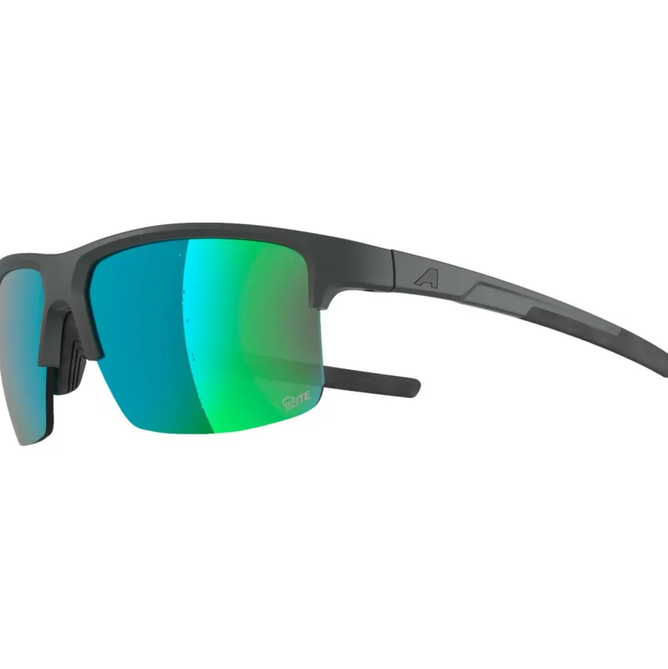 Alpina Wanderbekleidung|Fahrradbrillen-- Eagle Q-Lite S2 - Sonnenbrille Midnight / Grey Matt / Q-Lite Green