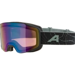 Alpina - Taos Q Mirror S2 (VLT 24%) - Skibrille Black / Willow / Green Matt / Green Mirror