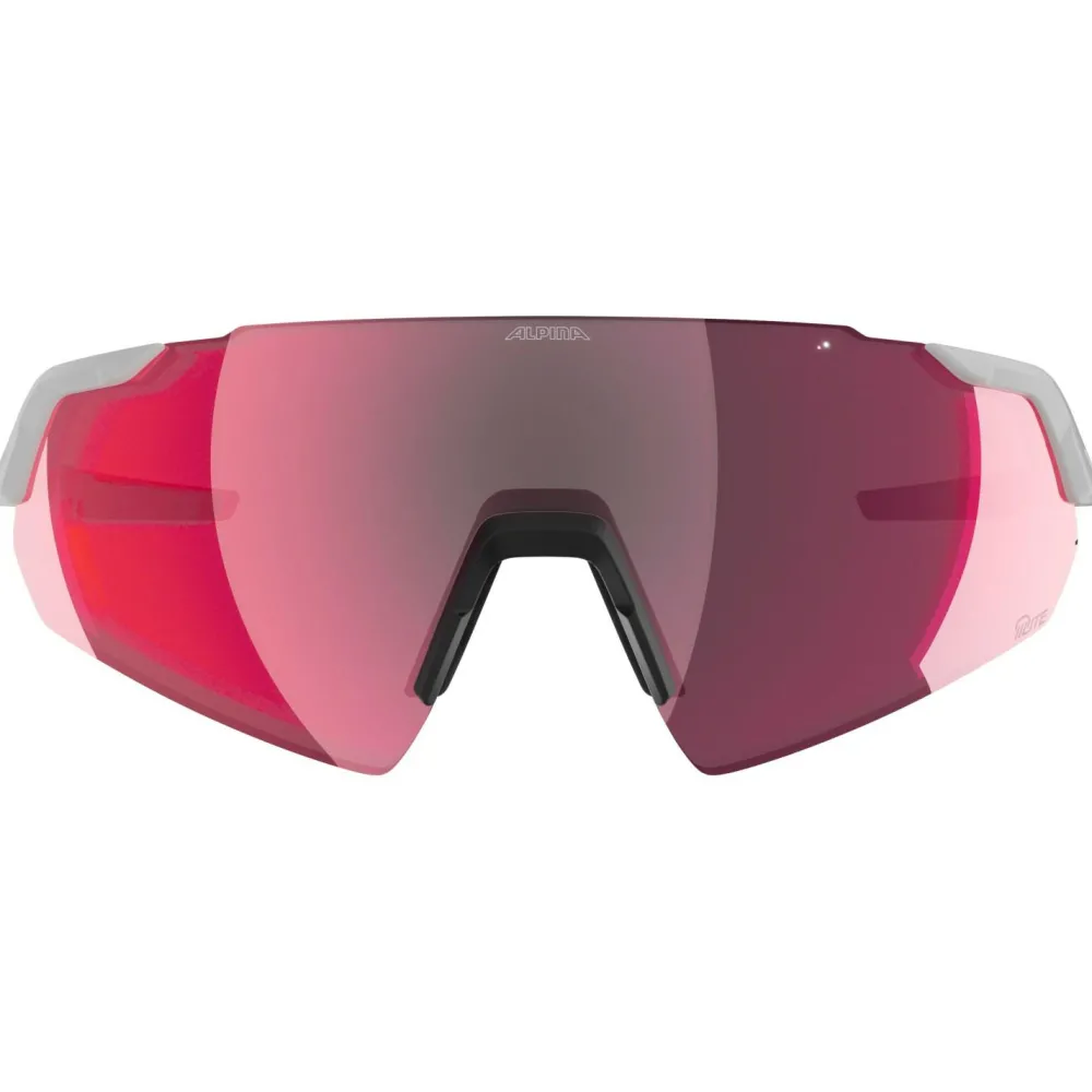 Alpina - Turbo Air Q-Lite S3 + Q-Lite Pink S1 - Fahrradbrille White Gloss / Q-Lite Pink Best