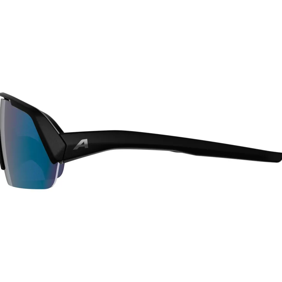 Alpina Fahrradbekleidung|Fahrradbrillen-- Turbo HR Mirror S2 - Fahrradbrille Black Matt / Blue Mirror
