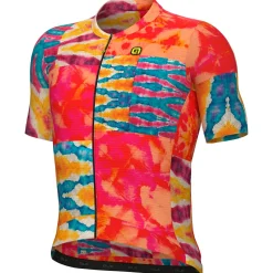 Alu00e9 Alé - PR-E Clorofilla S/S Jersey - Radtrikot Orange Combo Clearance