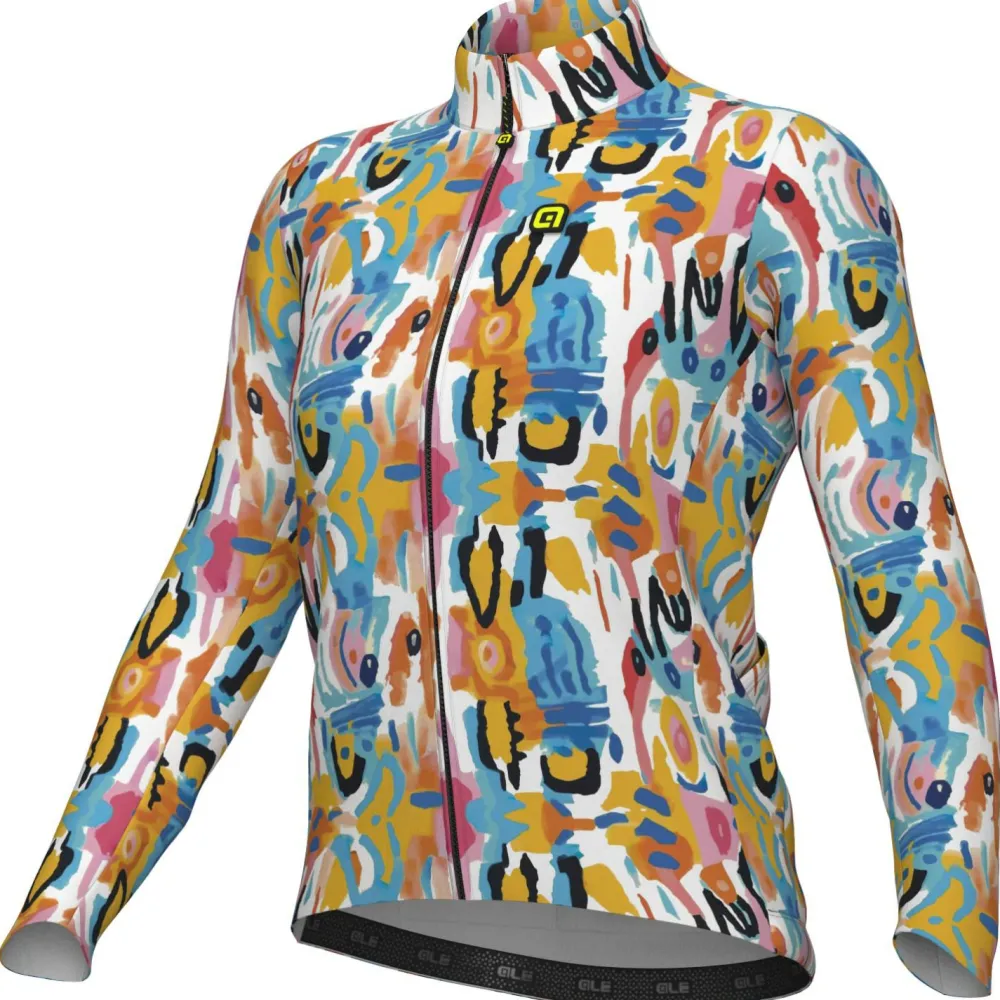Alu00e9 Alé - Women's Special Edition Tribal L/S Jersey - Radtrikot White New