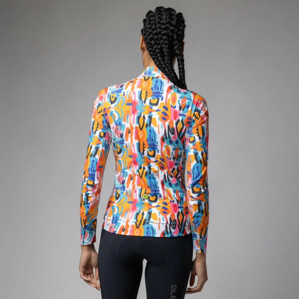 Alu00e9 Alé - Women's Special Edition Tribal L/S Jersey - Radtrikot White New