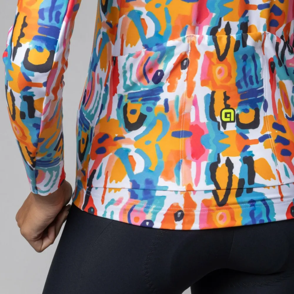 Alu00e9 Alé - Women's Special Edition Tribal L/S Jersey - Radtrikot White New