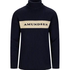 Amundsen Sports - Heroes Ski Turtle Neck - Wollpullover Faded Navy / Natural Sale