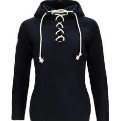 Amundsen Sports Pullover & Hoodies|Alltagsbekleidung-- Women's Boiled Hoodie Laced - Merinopullover Faded Navy