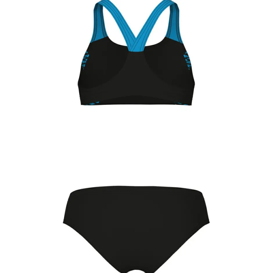 Arena Bademode-- Girl's Openings Bikini Energy Back - Bikini Black / Turquoise
