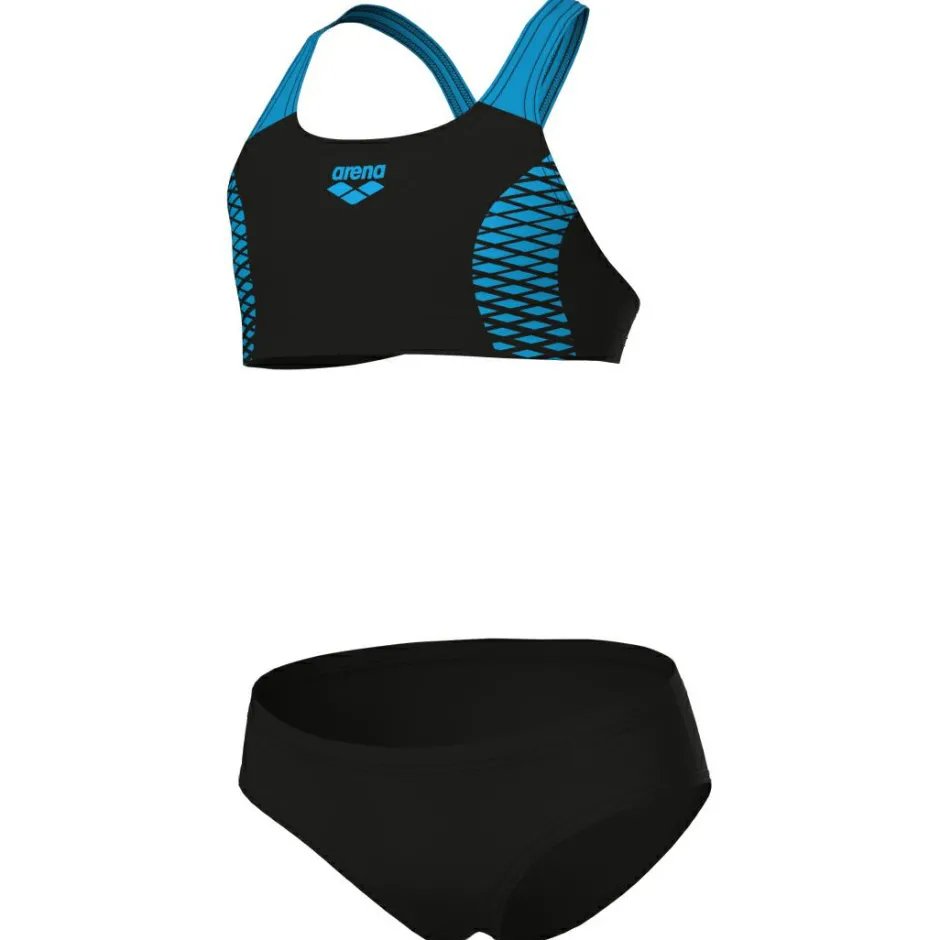 Arena Bademode-- Girl's Openings Bikini Energy Back - Bikini Black / Turquoise