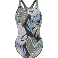 Arena Bademode-- Women's Forest Swimsuit Swim Pro Back L - Badeanzug Black Multi / Sage