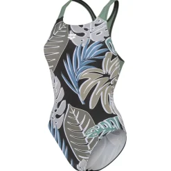 Arena Bademode-- Women's Forest Swimsuit Swim Pro Back L - Badeanzug Black Multi / Sage