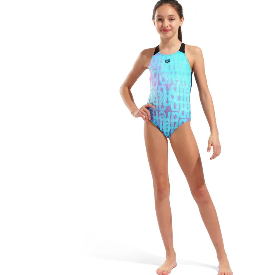 Arena - Girl's Multi Colours Swimsuit V Back - Badeanzug