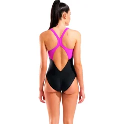 Arena - Women's Grid Swimsuit V Back Graphic - Badeanzug Online