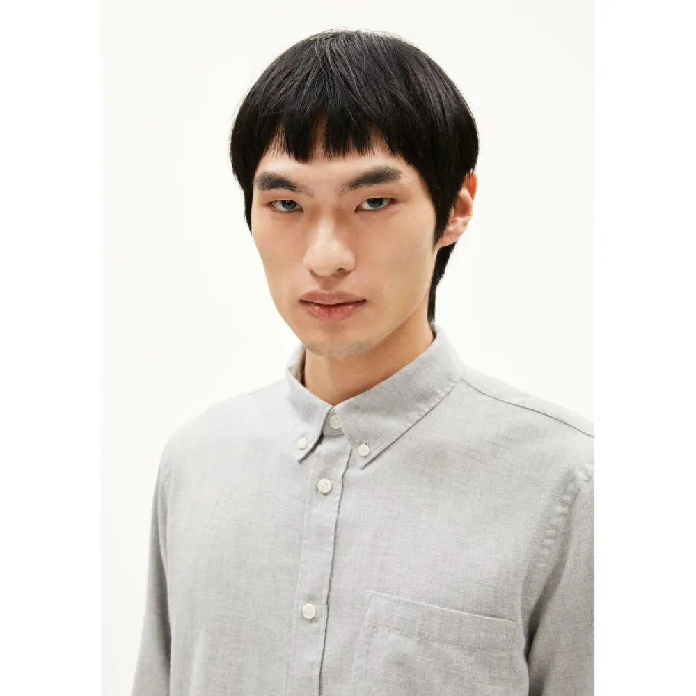ARMEDANGELS - Araamo - Hemd Silver Melange Sale
