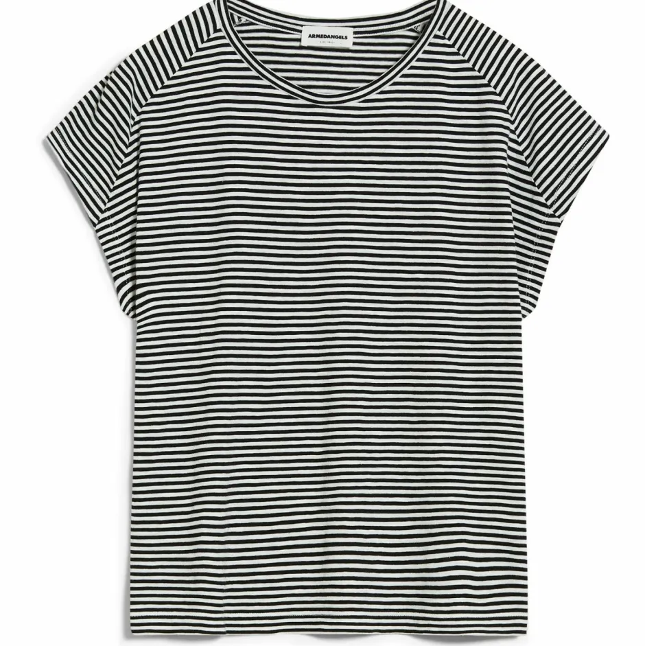 ARMEDANGELS T-Shirts|Shirts, Hemden & Longsleeves-- Women's Oneliaa Lovely Stripes - T-Shirt Black / Oatmilk
