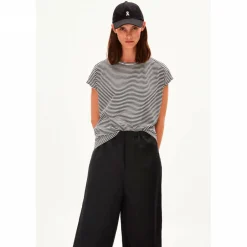 ARMEDANGELS T-Shirts|Shirts, Hemden & Longsleeves-- Women's Oneliaa Lovely Stripes - T-Shirt Black / Oatmilk