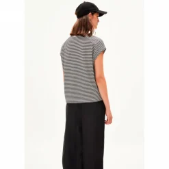 ARMEDANGELS T-Shirts|Shirts, Hemden & Longsleeves-- Women's Oneliaa Lovely Stripes - T-Shirt Black / Oatmilk