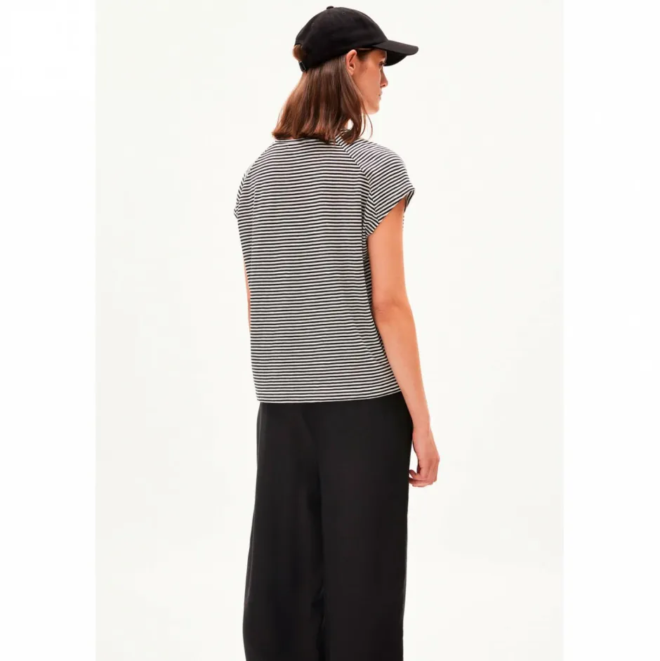 ARMEDANGELS T-Shirts|Shirts, Hemden & Longsleeves-- Women's Oneliaa Lovely Stripes - T-Shirt Black / Oatmilk