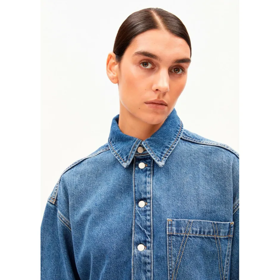 ARMEDANGELS - Woen' Overized Deni hirt Dre - Keid