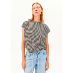 - Woen' ub Jerey tripe - T-hirt < ARMEDANGELS Hot