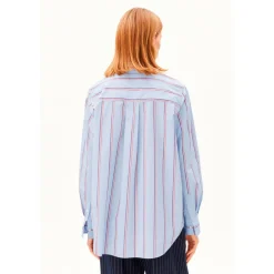 - Woen' tripe ooe hirt Boue - Bue < ARMEDANGELS Clearance
