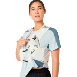 Asics Laufbekleidung|Shirts, Hemden & Longsleeves-- Women's Fujitrail Elite S/S Top - Laufshirt Cool Grey / Ironclad
