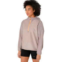 Asics - Women's Fujitrail Packable Windbreaker - Laufjacke Rainstorm Grey
