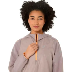 Asics - Women's Fujitrail Packable Windbreaker - Laufjacke Rainstorm Grey