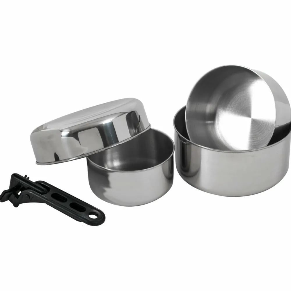Basic Nature - Biwak Edelstahl 2 - Topf-Set Metallic Sale