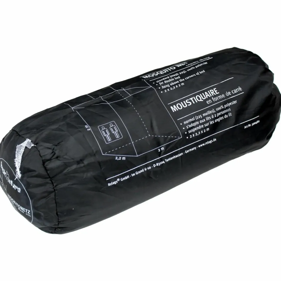 Basic Nature Trekkingausrüstung-- Moskitonetz Klassik Doppel Mesh 850 - Moskitonetz White