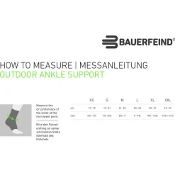 Bauerfeind Sports Fitness-Ausrüstung|Sportbandagen-- Outdoor Ankle Support - Sportbandage Sandstone / Orange