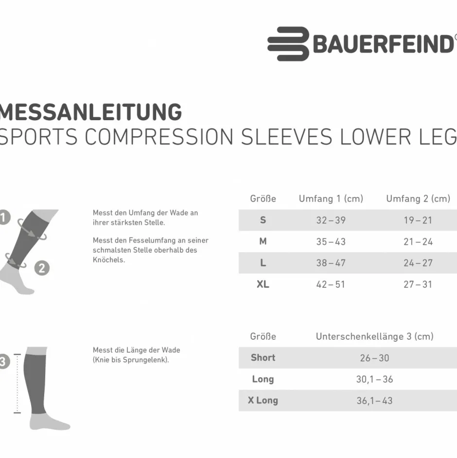 Bauerfeind Sports - port Copreion eeve ower eg - Beininge