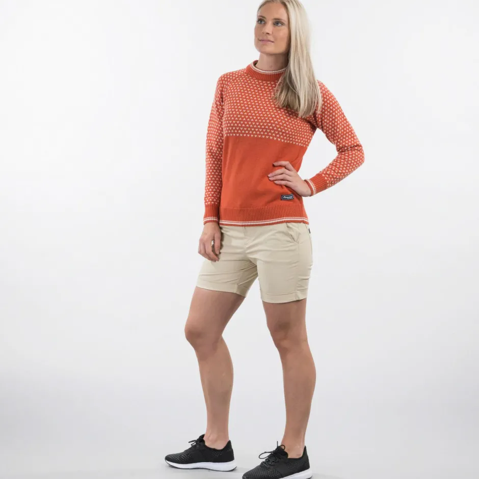 Bergans Pullover & Hoodies|Alltagsbekleidung-- Women's Alvdal Wool Jumper - Merinopullover Vanilla White / Solid Dark Grey