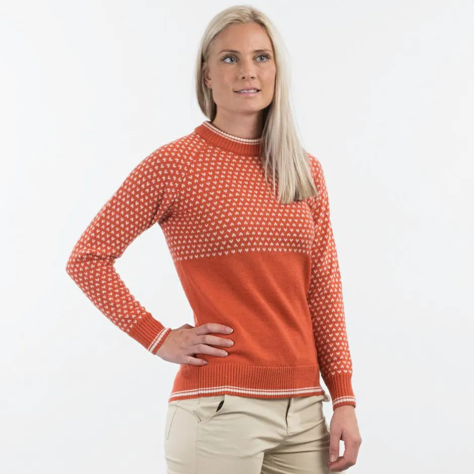Bergans Pullover & Hoodies|Alltagsbekleidung-- Women's Alvdal Wool Jumper - Merinopullover Vanilla White / Solid Dark Grey