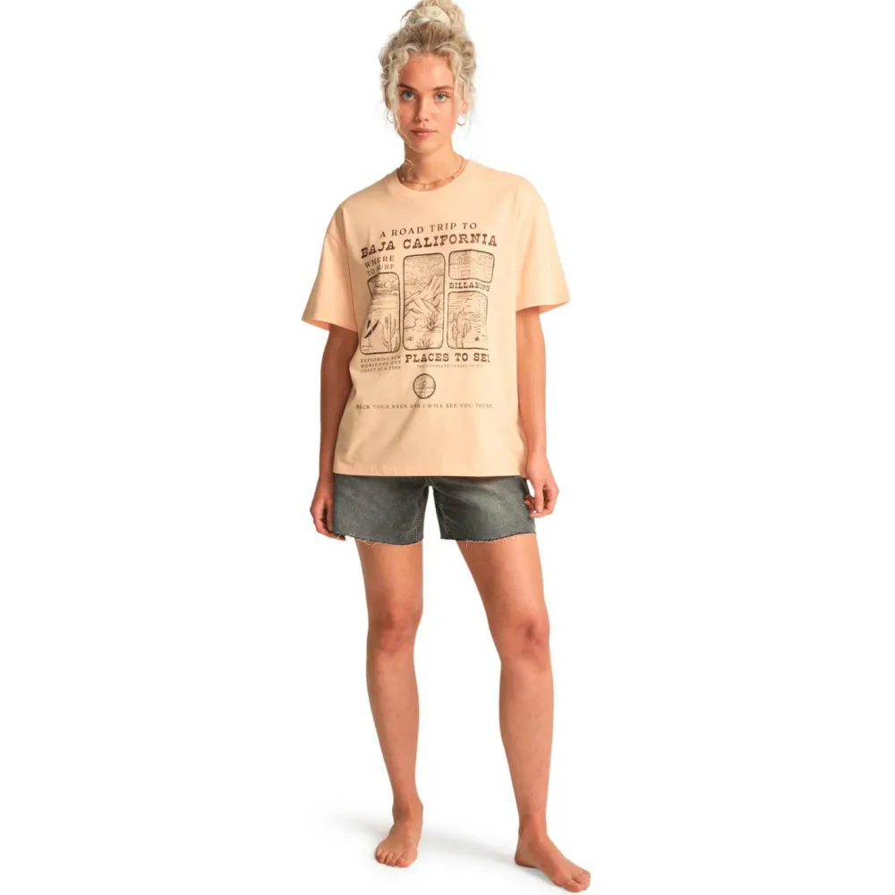 - Woen' Fying To The oon - T-hirt < Billabong Discount