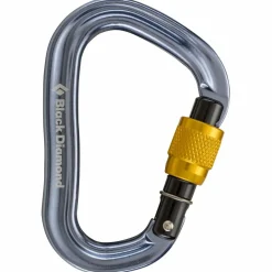 Black Diamond Karabiner & Express-Sets|Hms-Karabiner-- Vaporlock Screwgate - Schraubkarabiner Dark Gray / Yellow