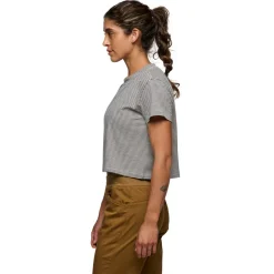 Black Diamond Kletterbekleidung|T-Shirts-- Women's BD Stripe Crop S/S Tee - T-Shirt