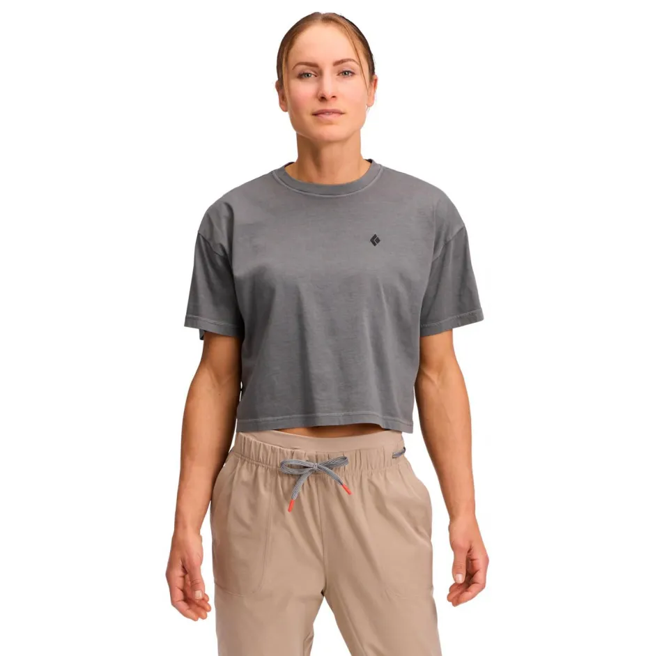 Black Diamond Kletterbekleidung|T-Shirts-- Women's Diamond Crop S/S Tee - T-Shirt